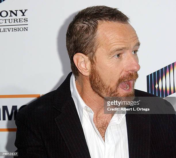 Actor Bryan Cranston arrives at the Premiere Screening of AMC's new Sony Pictures' Television drama "Breaking Bad" held on January 15, 2008 at The...