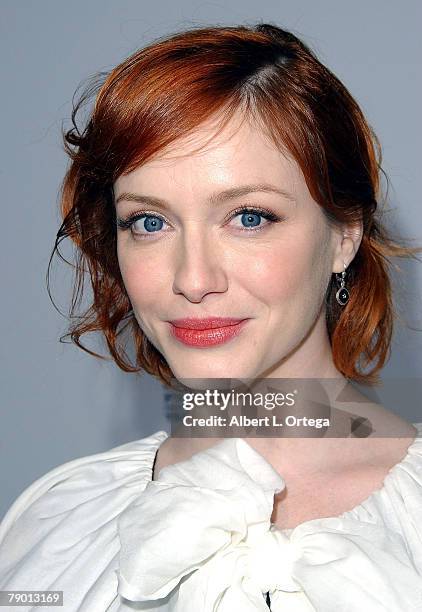 Actress Christina Hendricks arrives at the Premiere Screening of AMC's new Sony Pictures' Television drama "Breaking Bad" held on January 15, 2008 at...