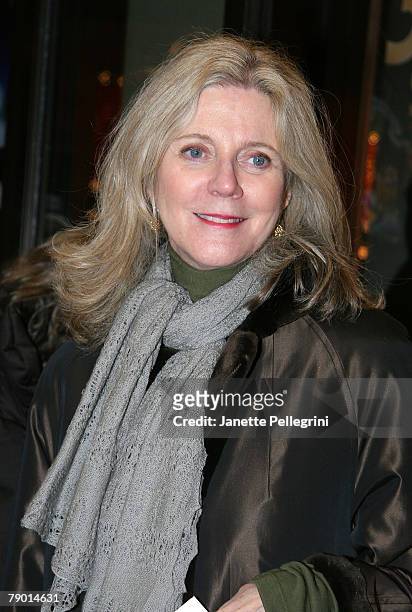 Actress Blythe Danner arrives at the Broadway opening night of "39 Steps" at the American Airlines Theater on January 15, 2008 in New York City.