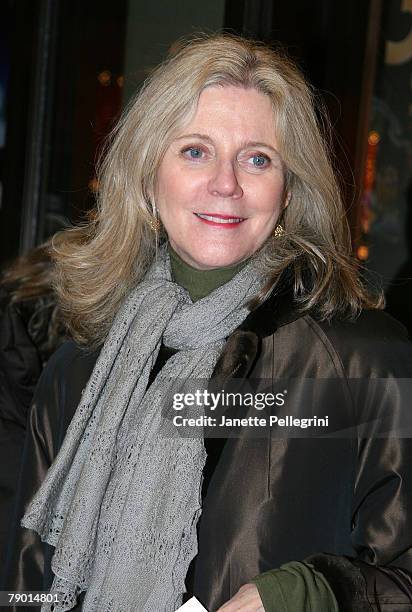 Actress Blythe Danner arrives at the Broadway opening night of "39 Steps" at the American Airlines Theater on January 15, 2008 in New York City.