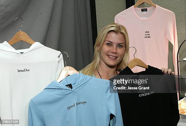 Actress Alison Sweeney at the Access Hollywood "Stuff You Must..." Lounge Presented by On 3 Productions at Sofitel Hotel on January 11, 2008 in...
