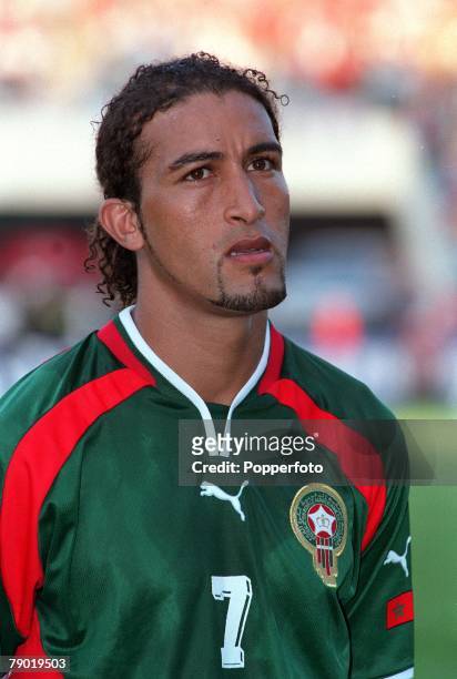Football, 2002 World Cup Qualifier, African Second Round, Group C, 30th June 2001, Rabat, Morocco 1 v Egypt 0, Morocco's Moustafa El Hadji