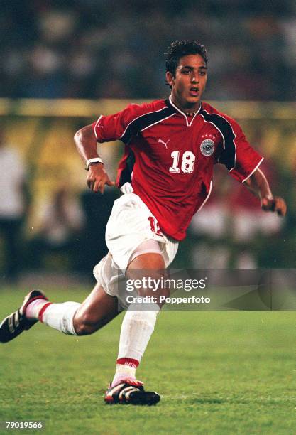 Football, 2002 World Cup Qualifier, African Second Round, Group C, 30th June 2001, Rabat, Morocco 1 v Egypt 0, Egypt's Ahmed Hossam