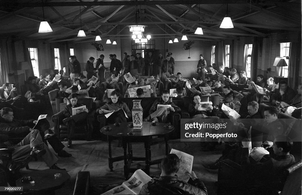 B-24 Liberator Bomber Crews Relax Before Bombing Raid