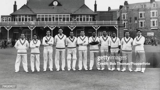 Cricket A picture of the Pakistan Cricket team that toured England for the first time seen here at the Scarborough Cricket Festival, L-R: Shujauddin,...