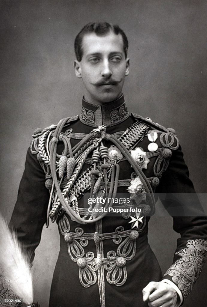 Circa 1890. A portrait of Prince Albert Victor (1864-1892), The Duke of Clarence and Avondale, the son of The Prince and Princess of Wales.
