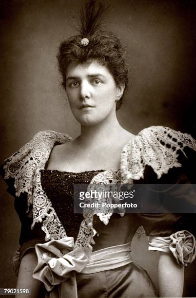 Aristocracy, Circa 1900, A portrait of Lady Randolph Churchill, , She was born into a wealthy American family, married Lord Randolph Churchill in...