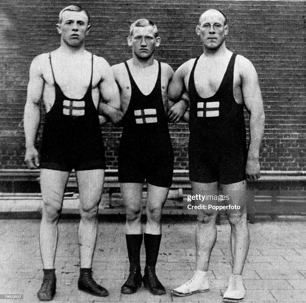 Sport, Greco-Roman Wrestling, 1920 Olympic Games, Antwerp, Belgium ...