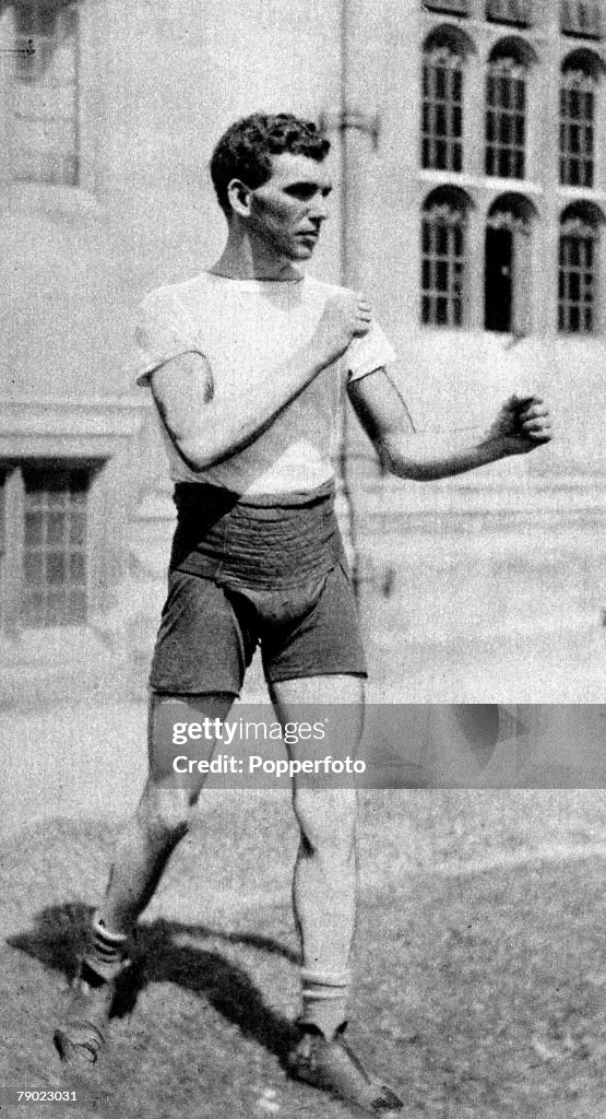 Sport. Boxing. Middleweight. 1920 Olympic Games. Antwerp, Belgium. Harry Mallin, Great Britain, the Gold medal winner who remained Olympic Champion when he won again in the 1924 Paris Olympics.