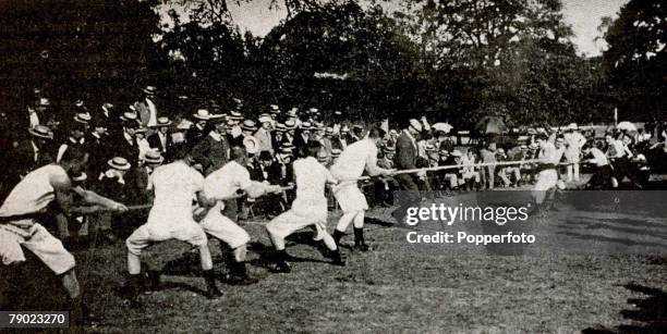 Sport, Tug-of-War, 1900 Olympic Games, Paris, France, The Tug-of-War was a controversial affair, it is widely thought that the two teams contesting...