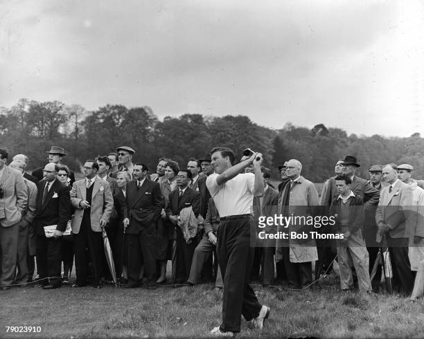 Golf, Dunlop Golf Tournament, Wentworth, May 1958, Australia+s Peter Thomson,