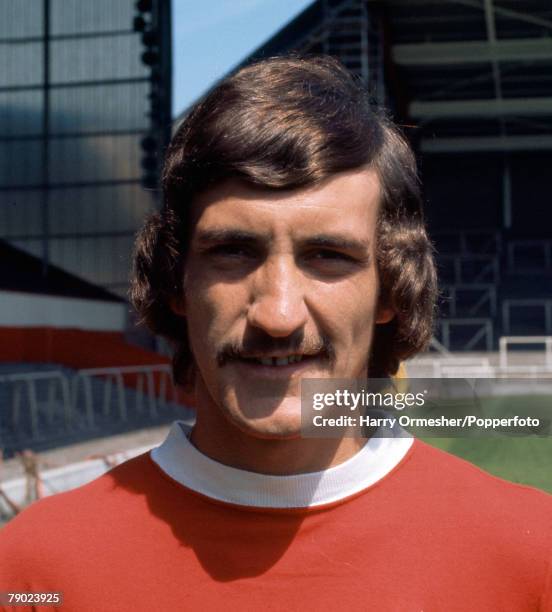 Liverpool FC footballer Terry McDermott at Anfield on July 31, 1975 in Liverpool, England.