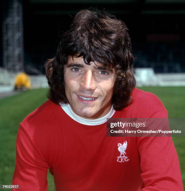 Liverpool FC footballer Kevin Keegan at Anfield on July 31, 1975 in Liverpool, England.