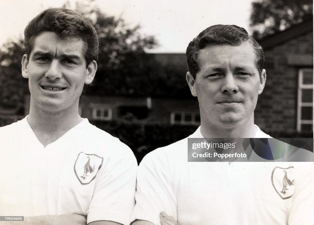 Sport. Football. circa 1961. Tottenham Hotspur's Ron Henry and Les Allen, right, two members of the successful "Double" winning side of 1960-1961.