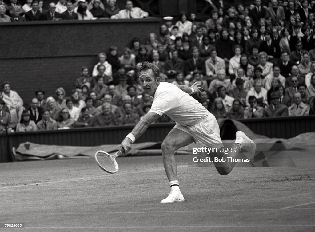 Tennis. 1968 Wimbledon All England Tennis Championships. Men+s Singles. Australia+s Rod Laver.