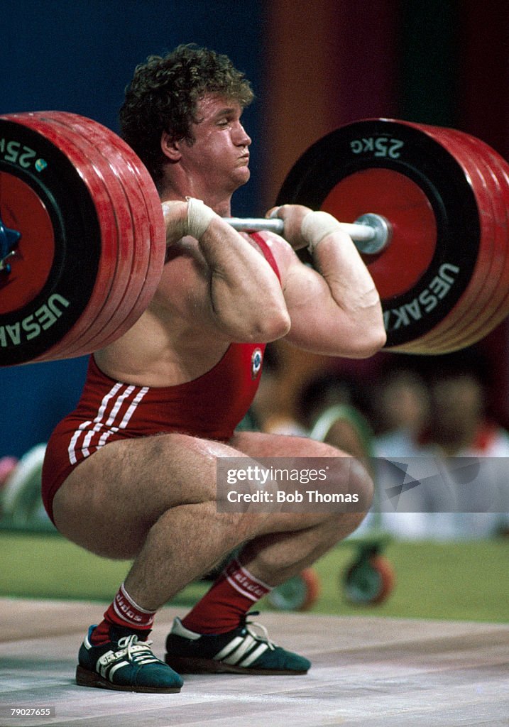 Kazakhstan weightlifter Anatoly Khrapaty competes for the Soviet