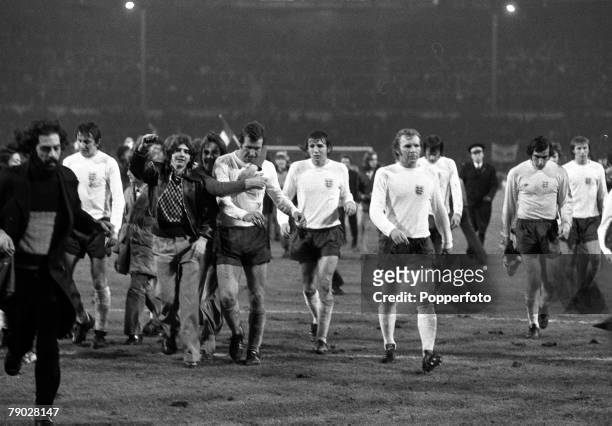 Sport, Football, International Friendly, Wembley, London, 14th November 1973, England 0 v Italy 1, Bobby Moore's last match for England, England...