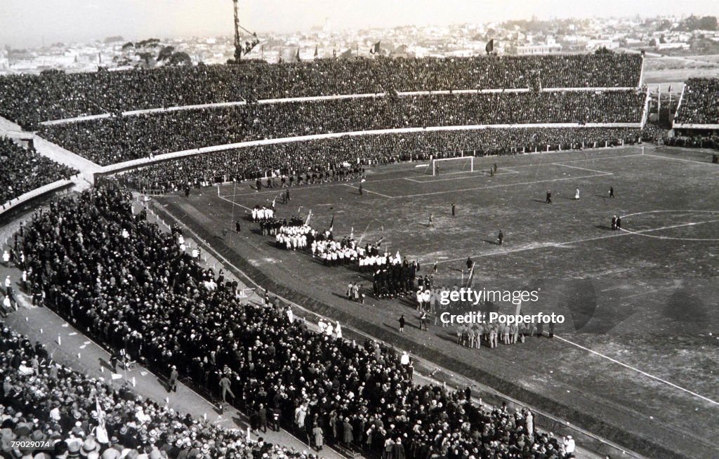 World Cup Finals, 1930. Uruguay. 18th July, 1930. Opening of the Centenary Stadium in Montevideo.
