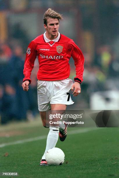 Champions League Quarter-Final, Second Leg, San Siro Stadium, 17th March Inter Milan 1 v Manchester United 1, Manchester United's David Beckham