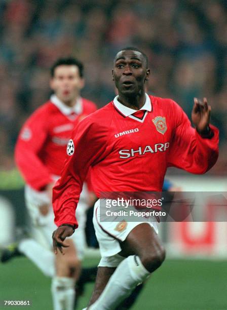 Champions League Quarter-Final, Second Leg, San Siro Stadium, 17th March Inter Milan 1 v Manchester United 1, Manchester United's Andy Cole