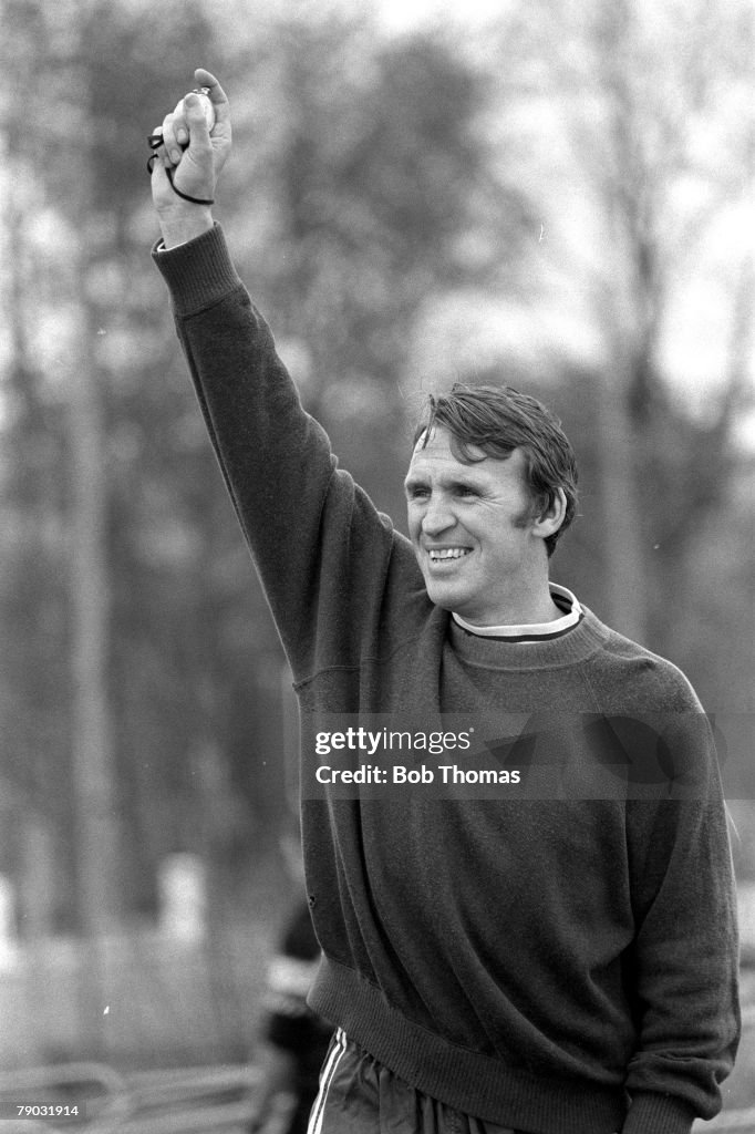 Football. 1976. A picture of former Manchester United player Pat Crerand, now manager of Northampton Town FC.