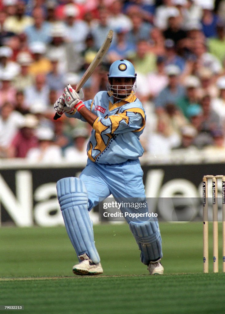 1999 Cricket World Cup. Edgbaston. 29-30th May, 1999. India beat England by 63 runs. India's Saurav Ganguly batting.