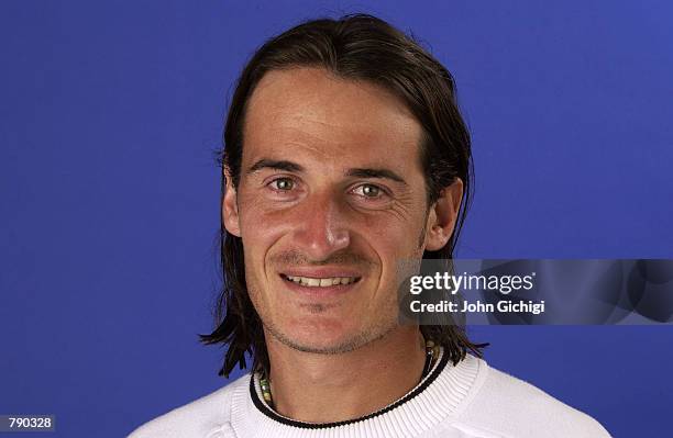 Portrait of ATP Tour tennis player Galo Blanco of Spain on May 26, 2002.