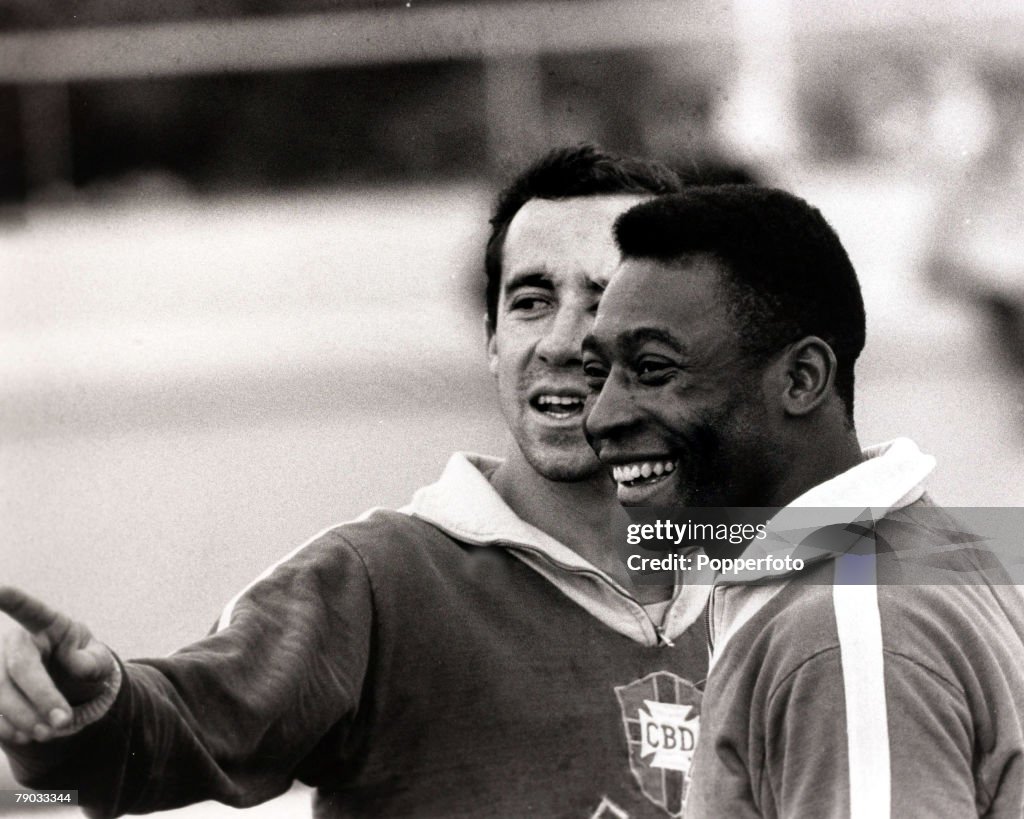 Brazilian Footballers Pele And Tostao