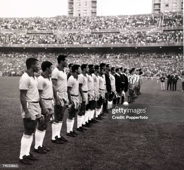 Sport, Football, Friendly Match, Madrid, 21st June 1966, Atletico Madrid 3 v Brazil 5, The Brazil team before the game included, not in order,...