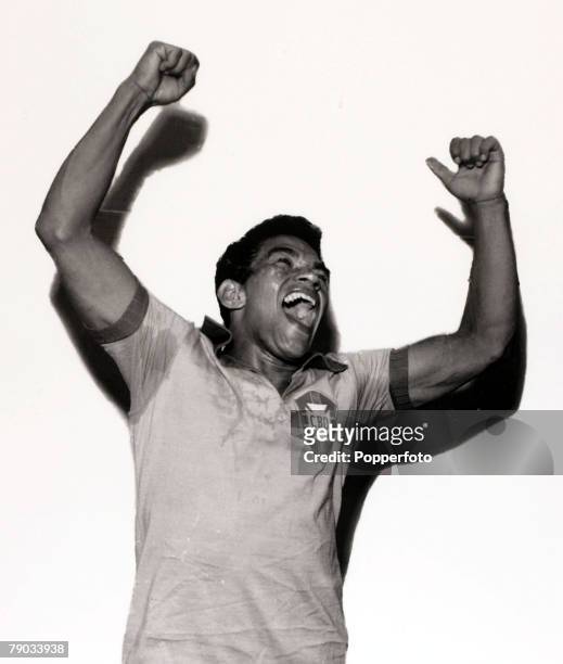 Sport, Football, circa 1960, Brazil star Garrincha in happy mood, He played 60 times for Brazil and with he and Pele in the team the national side...