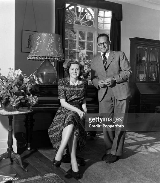 England Peter Churchill and his wife Odette are pictured at their home, Odette was a British Secret agent during World War II