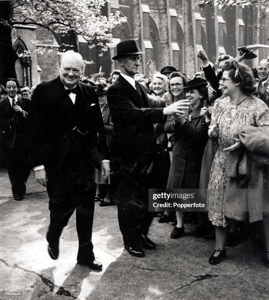 Prime Minister Winston Churchill On Victory In Europe Day