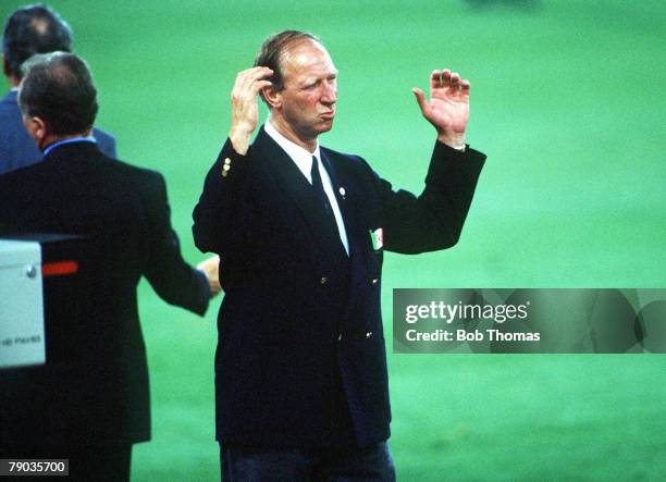 World Cup Quarter Final, Rome, Italy, 30th June Italy 1 v Republic Of Ireland 0, Republic Of Ireland manager Jack Charlton during the match