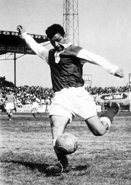 France's Just Fontaine, top scorer in the 1958 World Cup tournament in Sweden with thirteen goals, an all time record