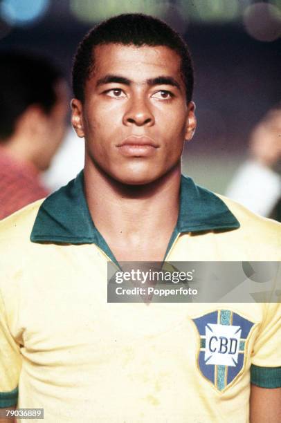 Football, 1970 World Cup Finals, Mexico, Jairzinho, one of the stars of the 1970 Brazilian World Cup winning team