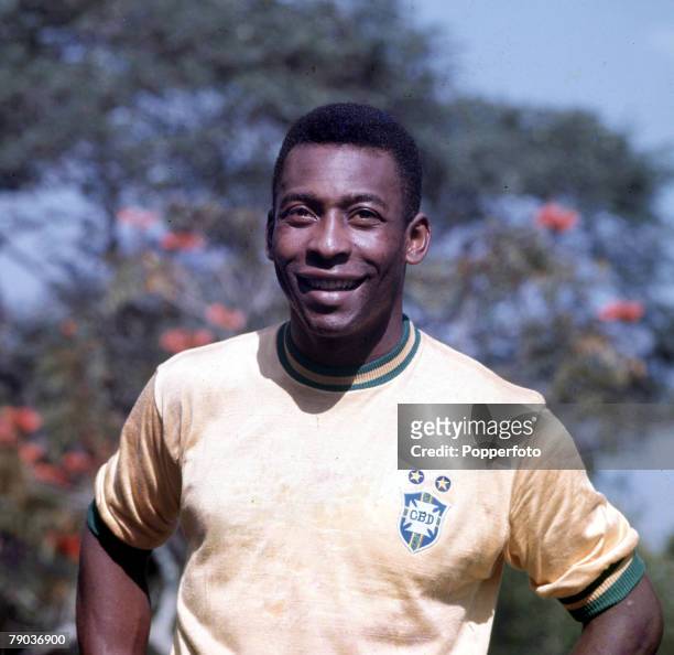 Football, Brazilian legend Pele, one of the stars of the victorious Brazil team of the 1970 World Cup Finals in Mexico