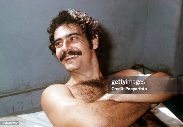 Football, Rivelino, one of the stars of the victorious Brazilian 1970 World Cup team, in a relaxed mood