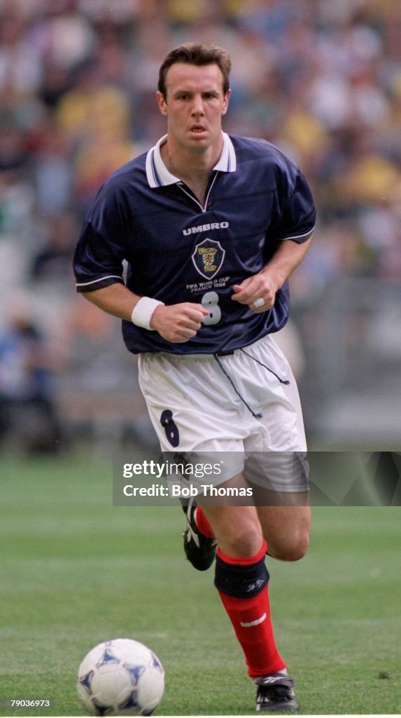 1998 World Cup Finals. St Denis. Paris. 10th June, 1998. Brazil 2 v Scotland 1. Craig Burley, Scotland