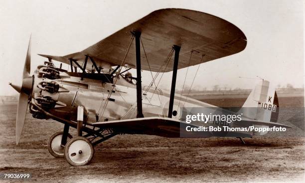 Early Aviation, A British Bristol " Bulldog" aeroplane, circa 1920