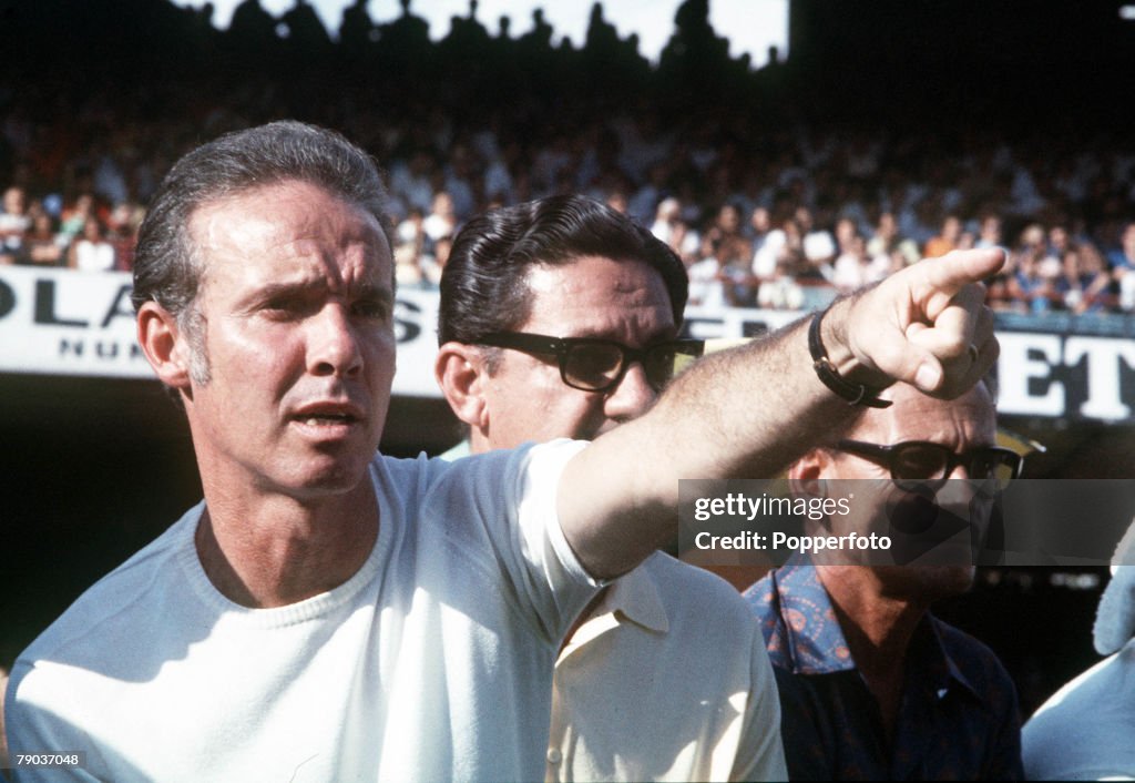 Football. Mario Zagalo, coach of the victorious Brazilian 1970 World Cup team in Mexico.