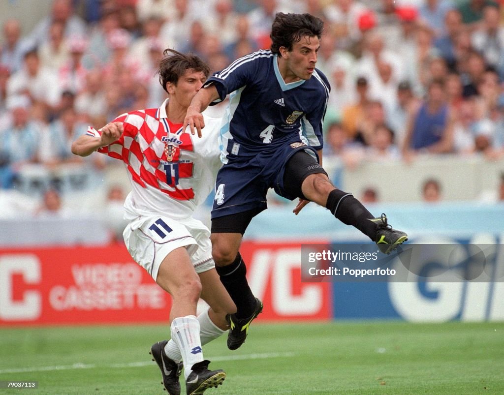 June 1998 World Cup Finals, Bordeaux, France, 26th June Argentina 1 v Croatia ...