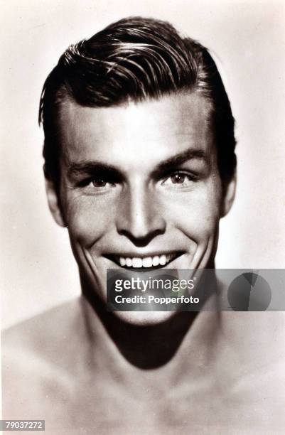 Cinema, Personalities, circa 1930's, American actor Buster Crabbe, portrait, who played the hero in many 1930's movies as Flash Gordon, Buck Rogers...