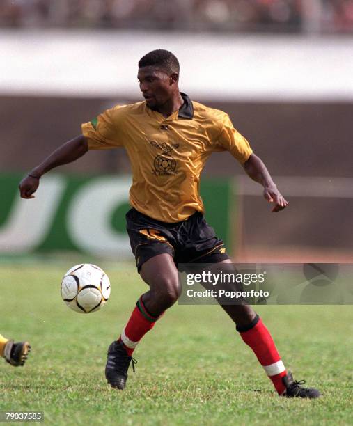 Football, 2002 World Cup Qualifier, African Second Round Group A, Yaounde, 25th February 2001, Cameroon 1 v Zambia 0, Zambia+s Rotson Kilambe