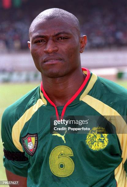 Football, 2002 World Cup Qualifier, African Second Round Group A, Yaounde, 25th February 2001, Cameroon 1 v Zambia 0, Cameroon+s Pierre Njanka