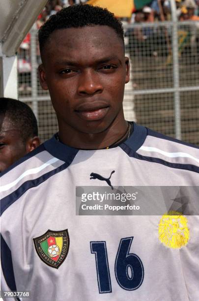 Football, 2002 World Cup Qualifier, African Second Round Group A, Yaounde, 25th February 2001, Cameroon 1 v Zambia 0, Cameroon+s Idriss Kameni