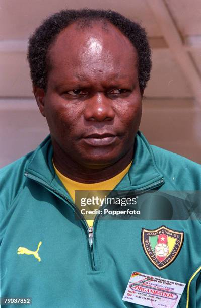 Football, 2002 World Cup Qualifier, African Second Round Group A, Yaounde, 25th February 2001, Cameroon 1 v Zambia 0, Jean-Paul Akono, the Cameroon...