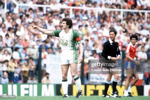 World Cup Finals, Oviedo, Spain, 24th June Algeria 3 v Chile 2, Algerian captain Ali Fergani