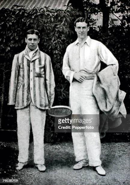 Sport, Tennis, All England Lawn Tennis Championships, Wimbledon, London, England Reggie Doherty, Great Britain who with his brother Laurie dominated...