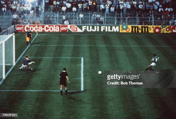 World Cup Finals, Palermo, Italy, 12th June Holland 1 v Egypt 1, Egypt's Magdi Abed El Ghani scores his side's equalising goal from the penalty spot...