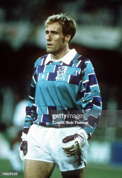 World Cup Finals, Cagliari, Italy, 16th June England 0 v Holland 0, Dutch goalkeeper Hans Van Breukelen